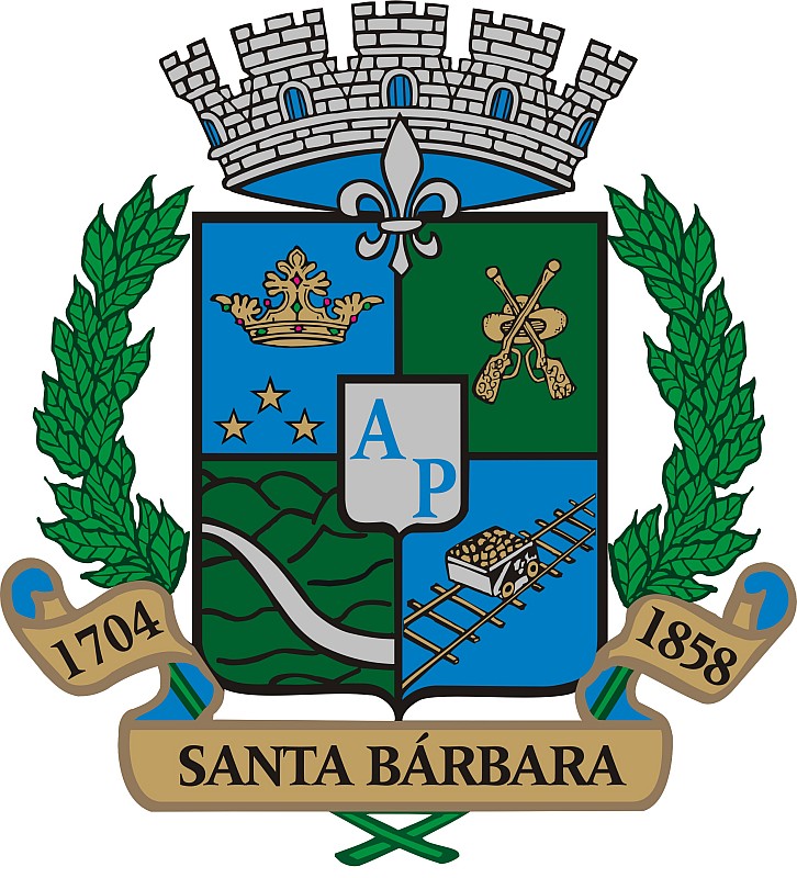 Brasão da seguinte cidade: Santa Bárbara